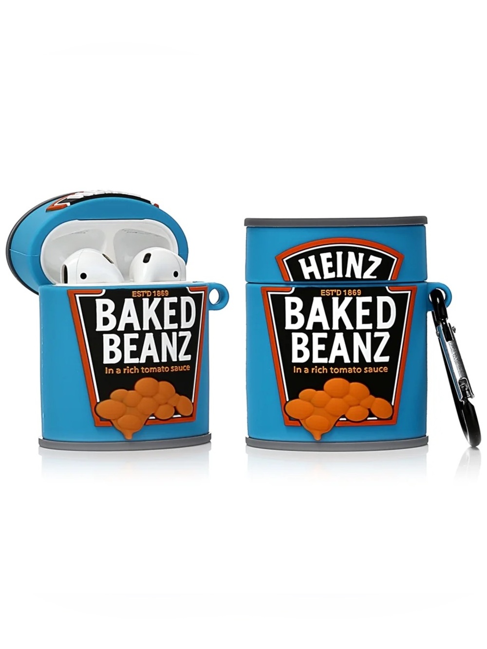 Heinz Baked Beanz Blue Silicone AirPods Case Cover